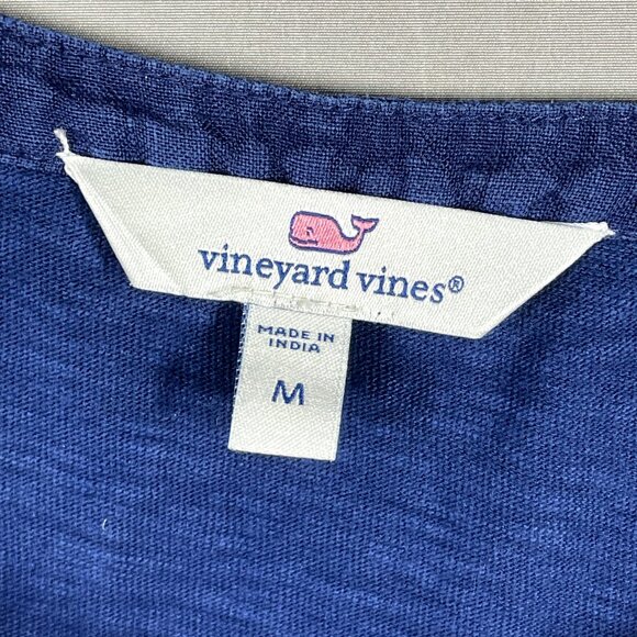 Vineyard Vines Dress Womens Medium blue shift preppy beach nautical - Picture 4 of 8